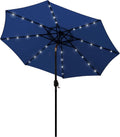 Blissun 9 ft Solar Umbrella with LED Lights for Outdoor Use
