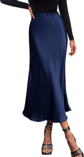 Stylish Long Satin Skirt for Women - Perfect for Special Occasions