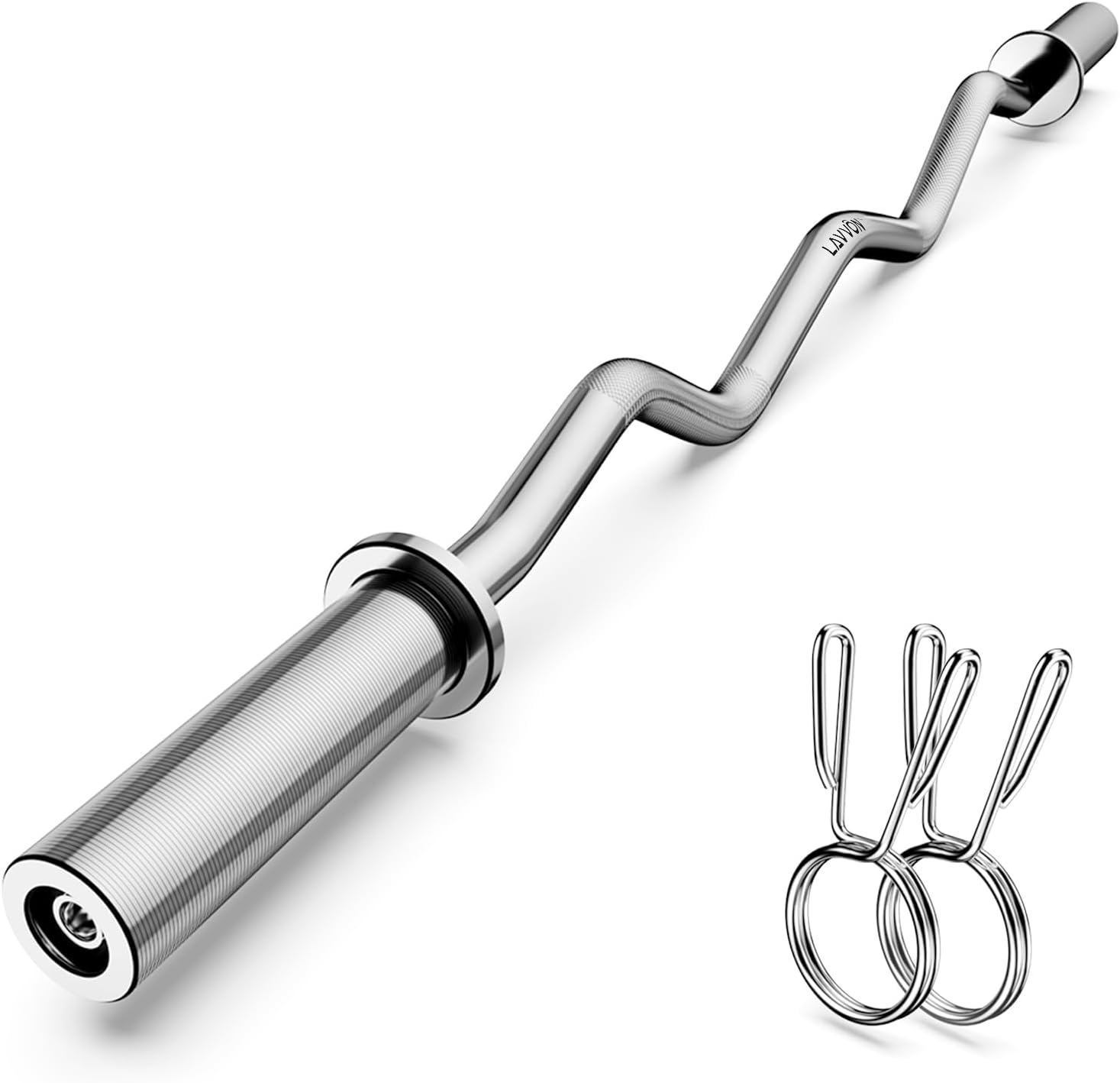 Olympic EZ Curl Barbell Bar for Weight Lifting and Biceps