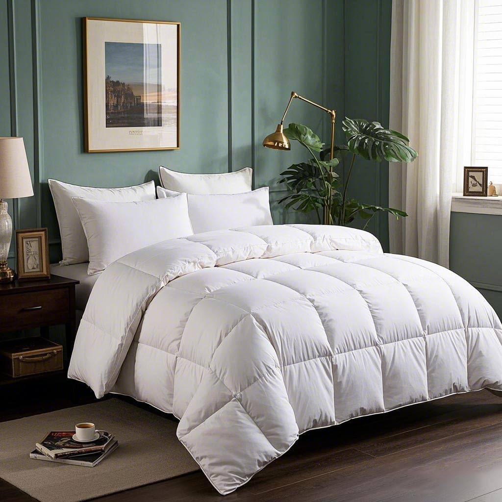Serta Luxurious Goose Feather Down Comforter for Twin Size