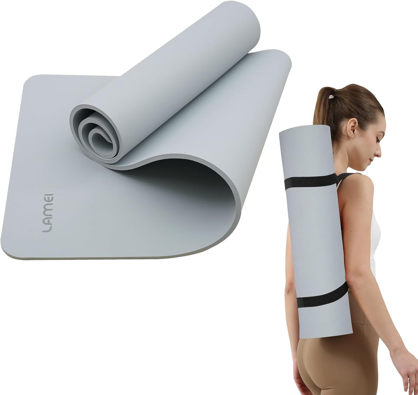 10mm Extra Thick Non-Slip Yoga Mat by LAMEI