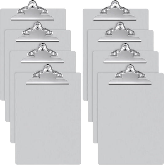 8 Pcs Heavy Duty Aluminum Clipboards for Office and School Use