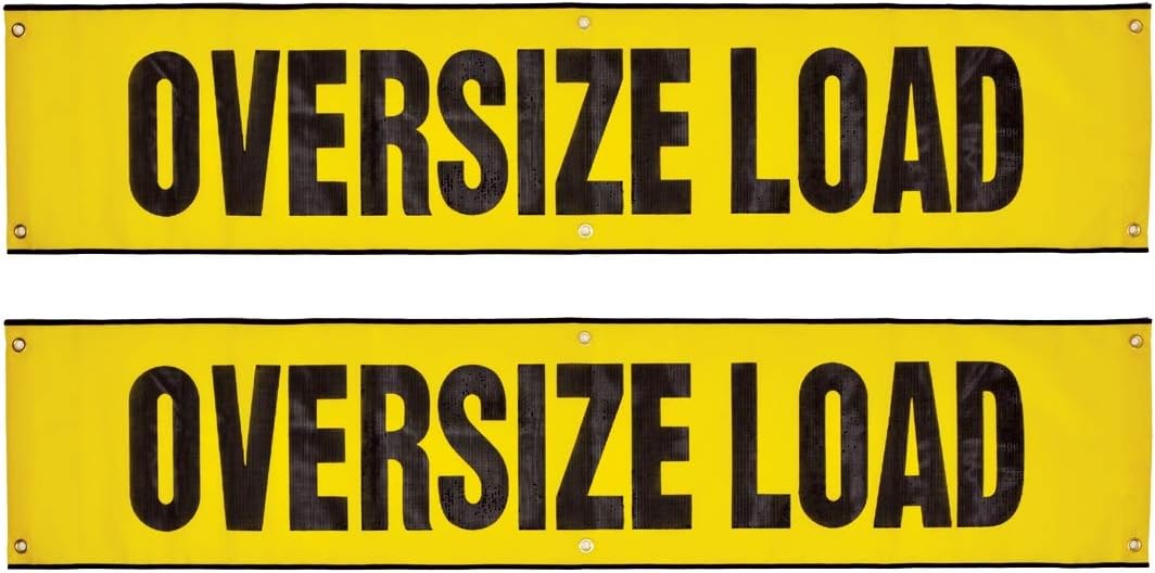VULCAN Oversize Load Banner - Heavy Duty Mesh 18in x 84in