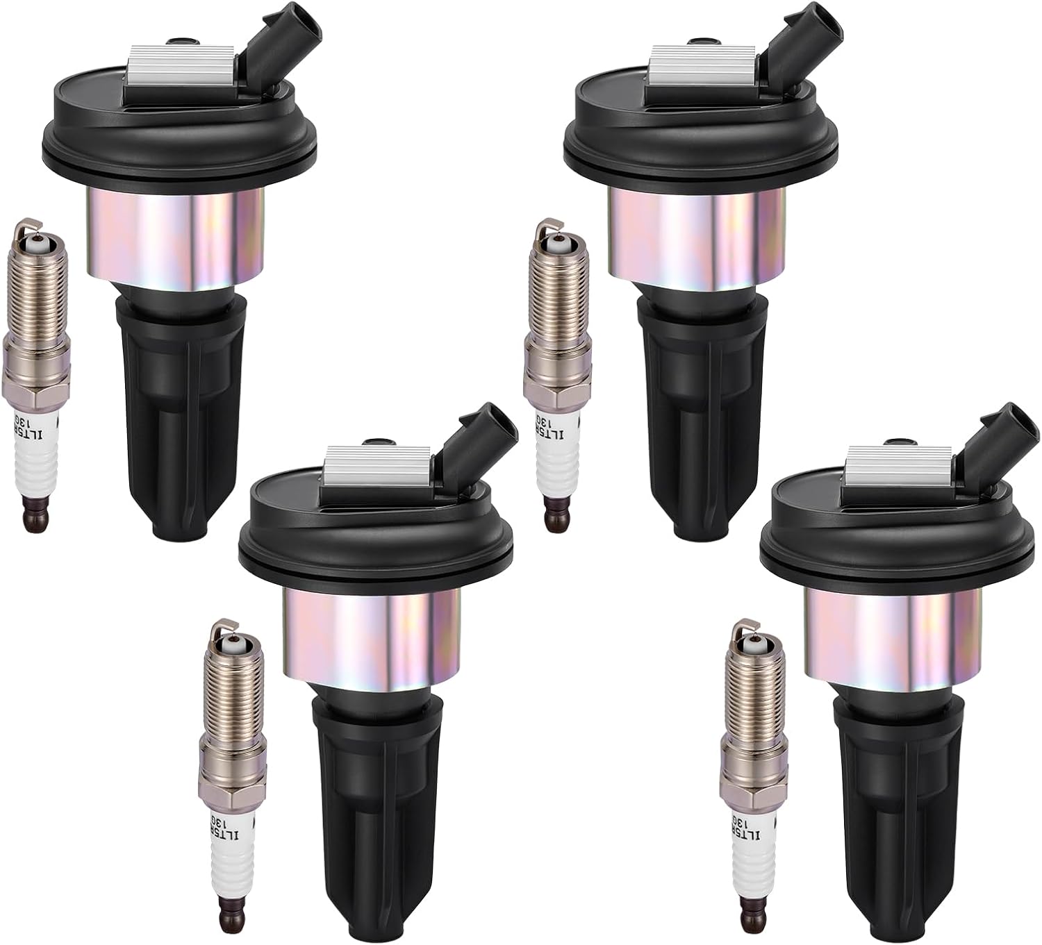 Set of 6 Ignition Coil Pack UF303 and Spark Plugs for Isuzu