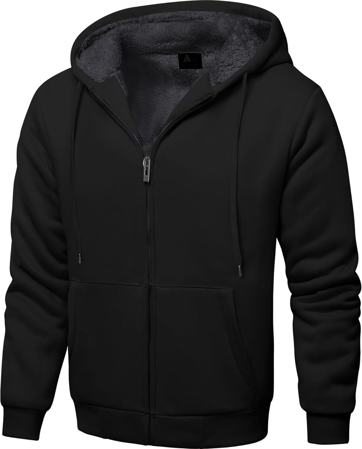 ZITY Men's Heavyweight Zip Up Hoodie for Cold Weather Comfort