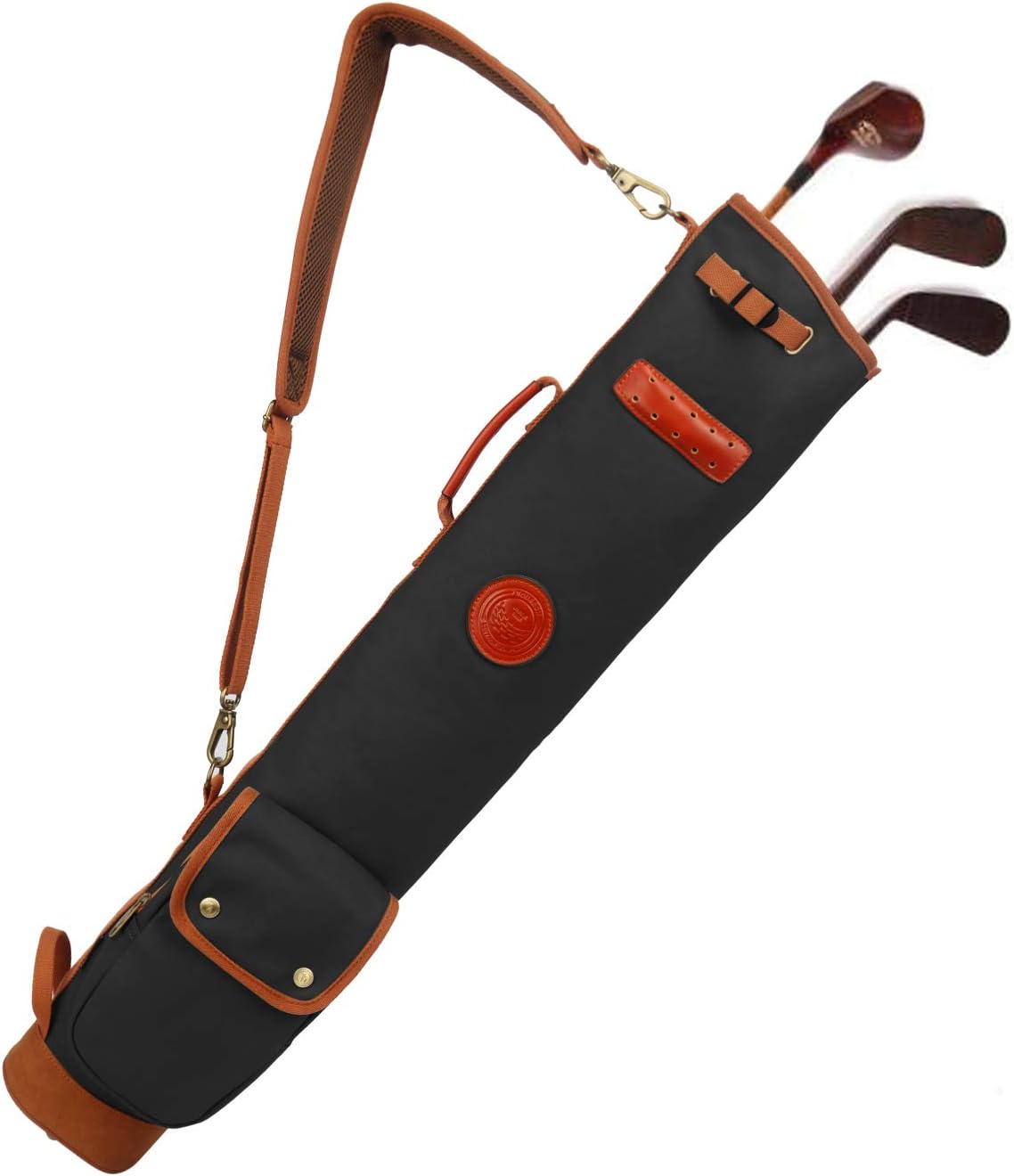 TOURBON Lightweight Canvas Golf Club Travel Bag