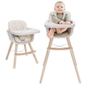 Convertible Wooden High Chair for Babies: Sleek Design & Easy Cleaning