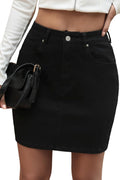ELLEVEN Women's High-Stretch Denim Skirt - Slim High Waisted Pencil