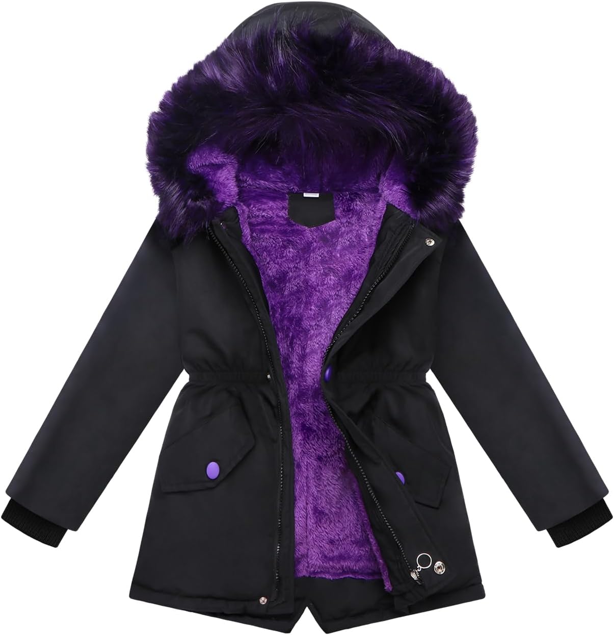 Girl Winter Coats Heavyweight Hooded Puffer Jacket for Kids