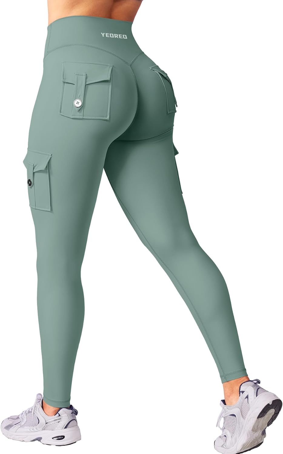 YEOREO CoreFlex Workout Cargo Leggings with Pockets for Women
