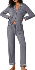 Ekouaer Pajamas Women's Long Sleeve Sleepwear Set - Soft Cozy come