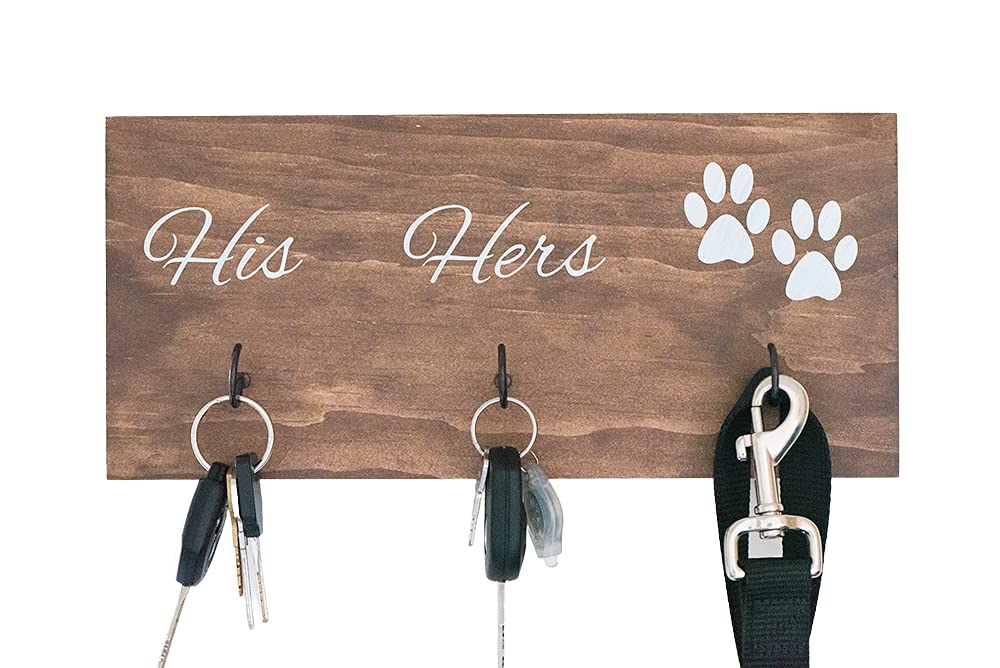 His Hers and Paws Wall Holder - Dog Lover Gift