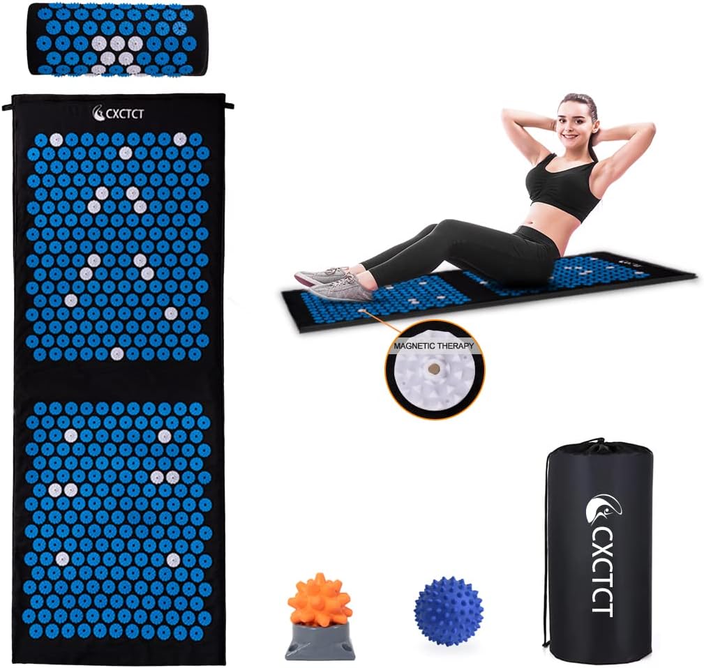 Blue Acupressure Mat Set for Pain Relief