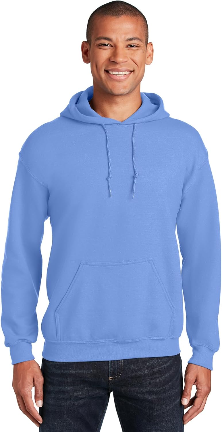 Gildan Heavy Blend Hoodie for Men - Warm & Stylish (Carolina Blue, Large)
