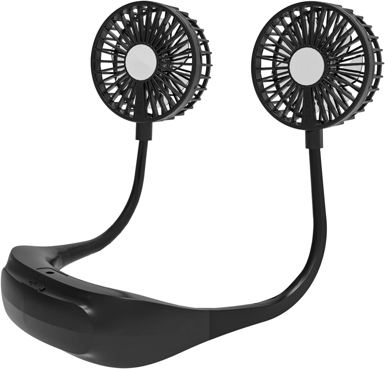 Hands-Free 360 Cooling Fan - Quiet & Rechargeable