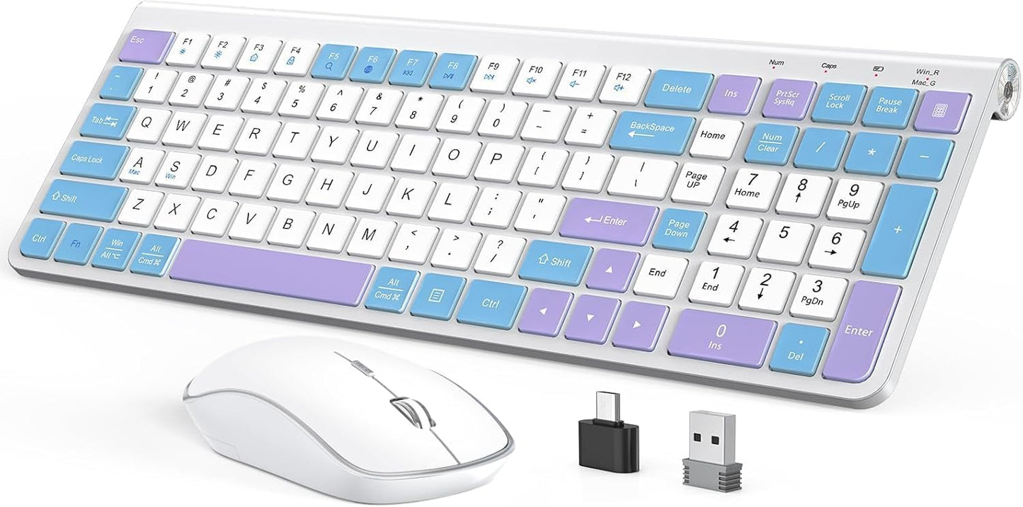JOYACCESS Wireless Keyboard and Mouse Combo for Comfortable Typing