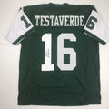Autographed Vinny Testaverde New York Green Football Jersey