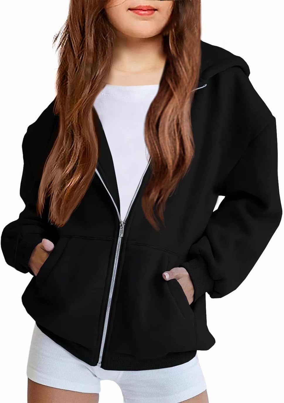 Arshiner Girls Zip Up Hoodies for Casual Fall Wear and Comfort