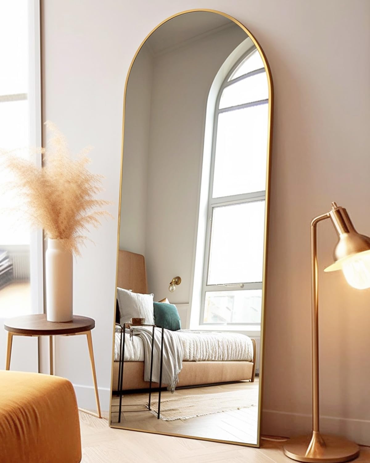 58in Arched Full Length Mirror with Stand - Stylish and Durable