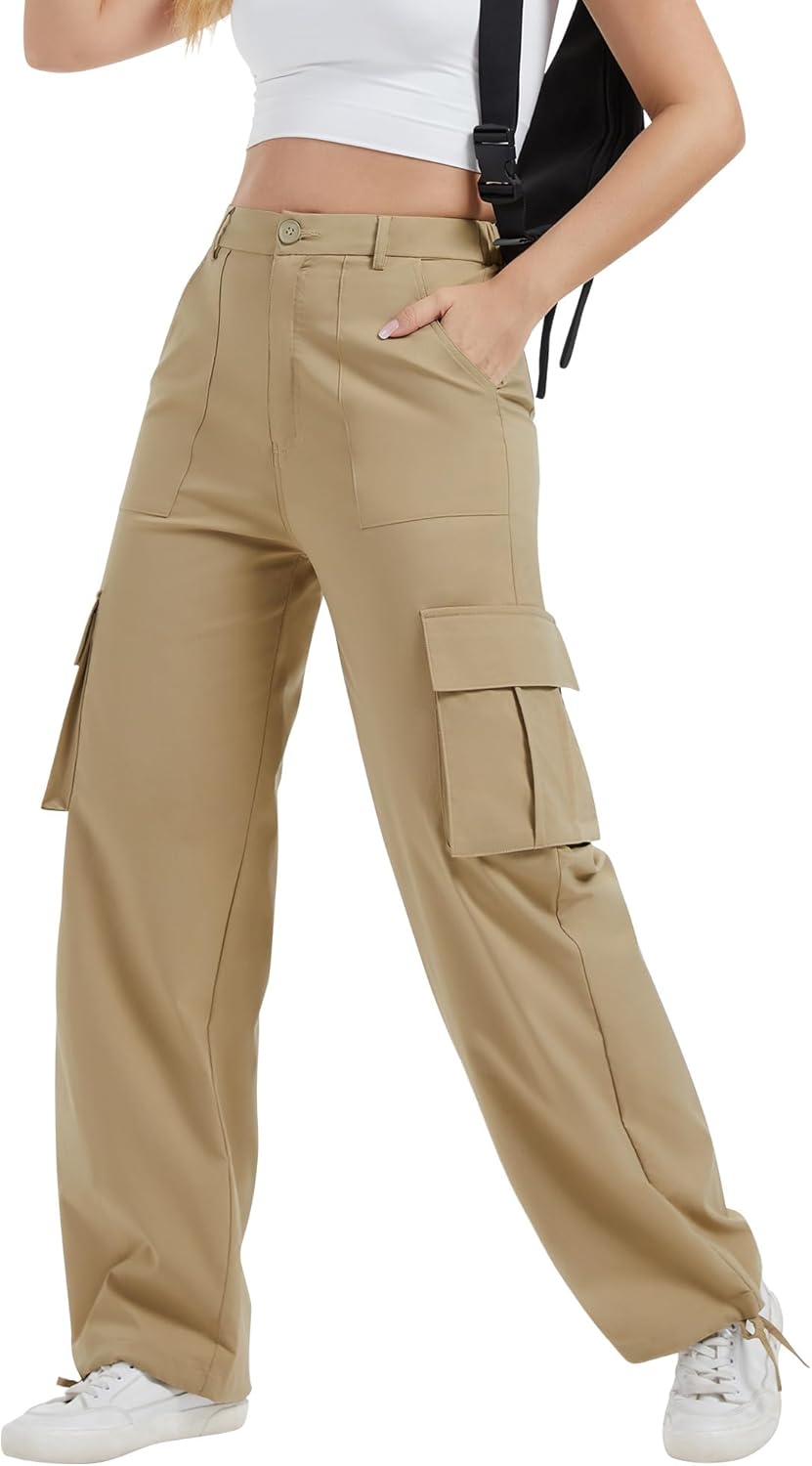Lightweight Stretchy Cargo Pants for Women with Pockets