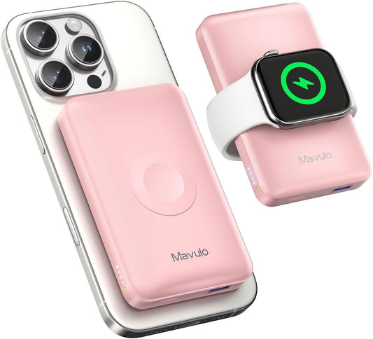 2 in 1 Wireless Portable Charger for iPhone and Apple Watch