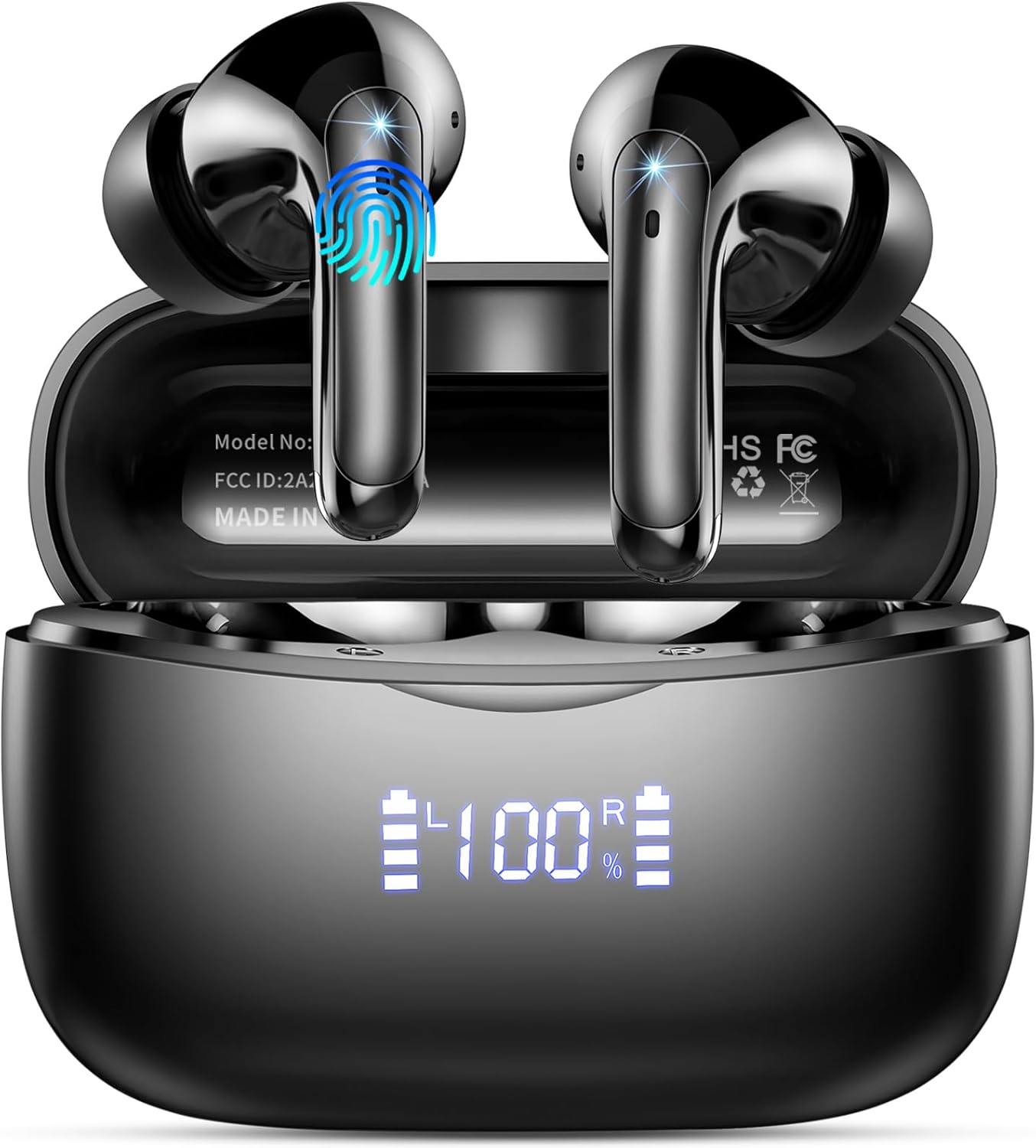Wireless Earbuds - Hi-Fi Sound, ENC Mics, IP7 Waterproof - 48H Playtime