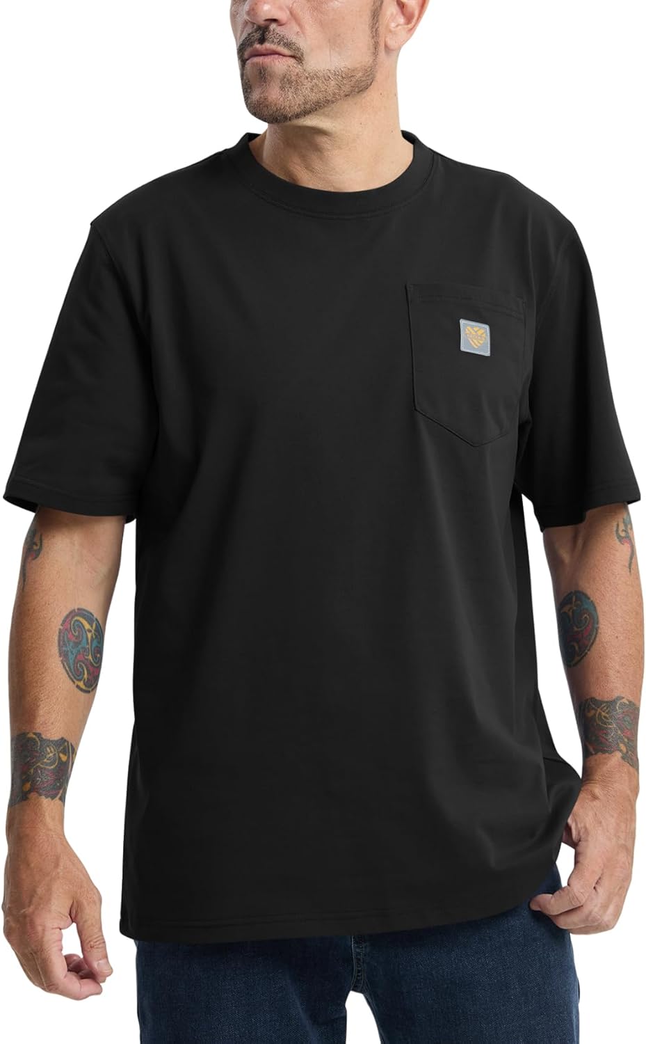 Men's Loose Fit Thick Work T-Shirts for Comfort and Durability