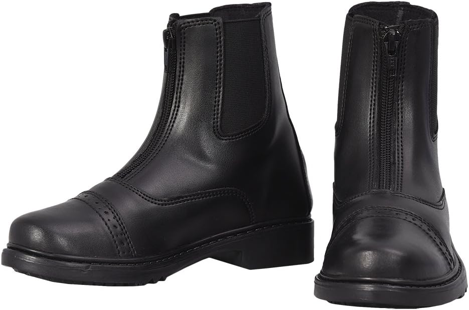 TuffRider Childrens Starter Front Zip Paddock Boots for Kids