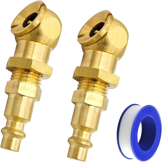 Portable Car Tire Inflator Set: Quick Plug Brass Nozzle for Easy Inflation!