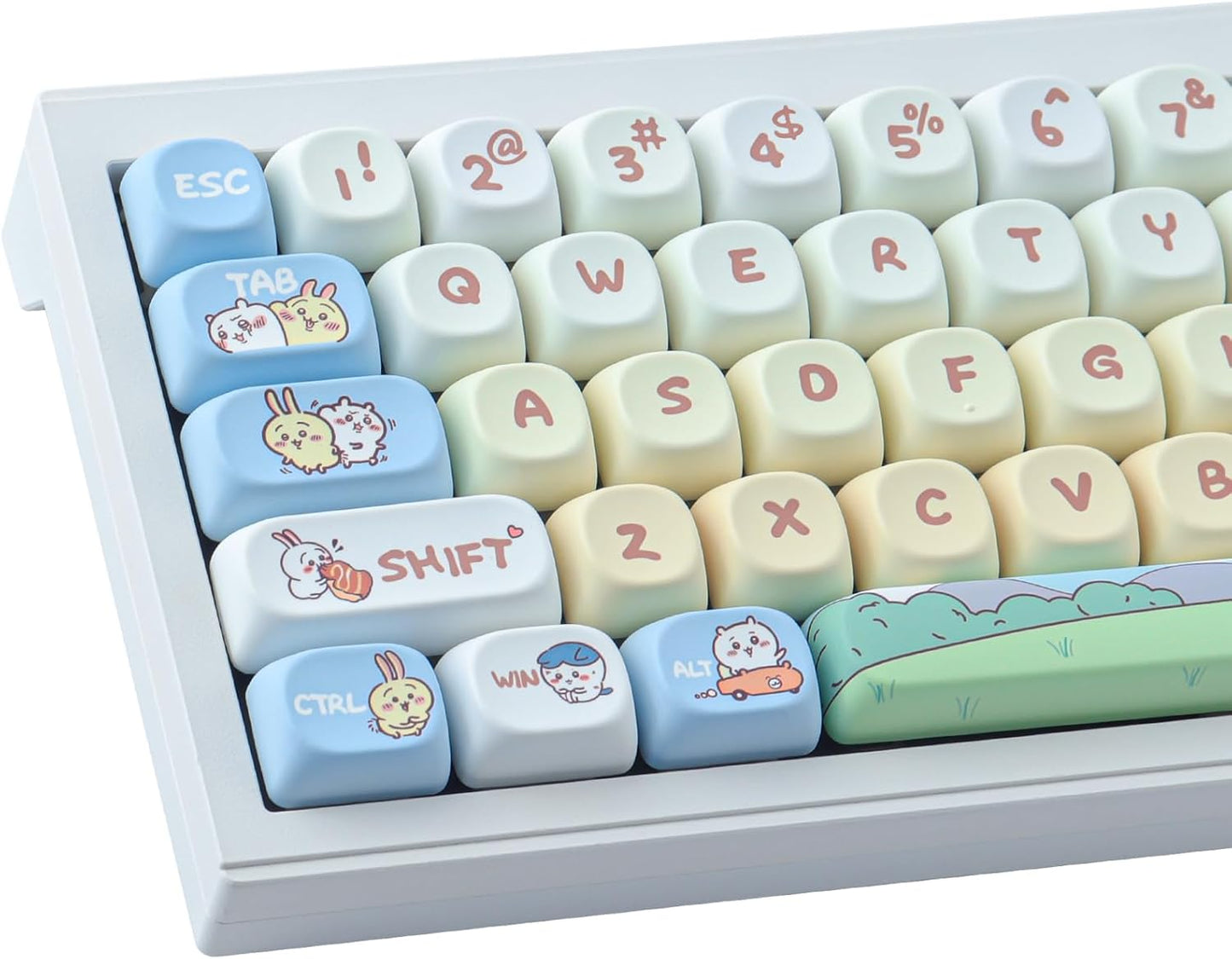 PBT Keycaps 145 Keys MOA Profile Cute Keycap for Mechanical Keyboards