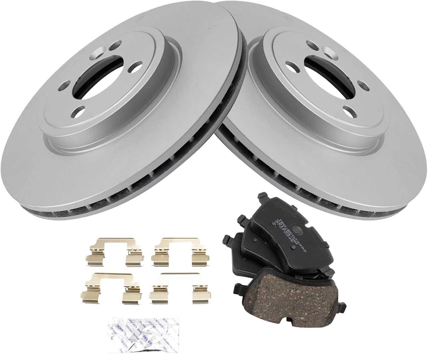 TRQ Front Brake Pad & Rotor Kit for Mini Cooper 2007-2015