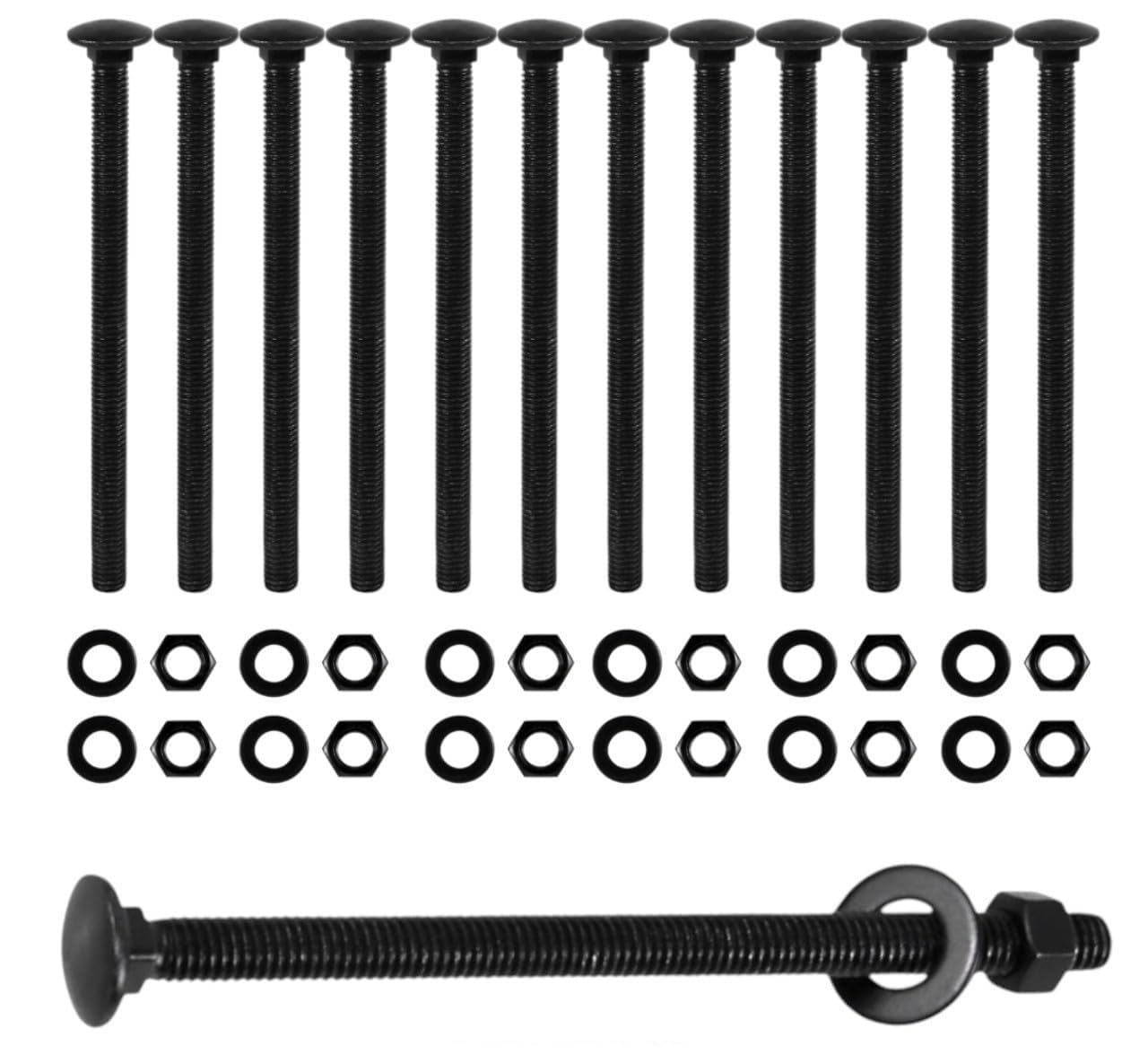 3/8 x 6 Inch Carriage Bolts Kit for Heavy-Duty Projects