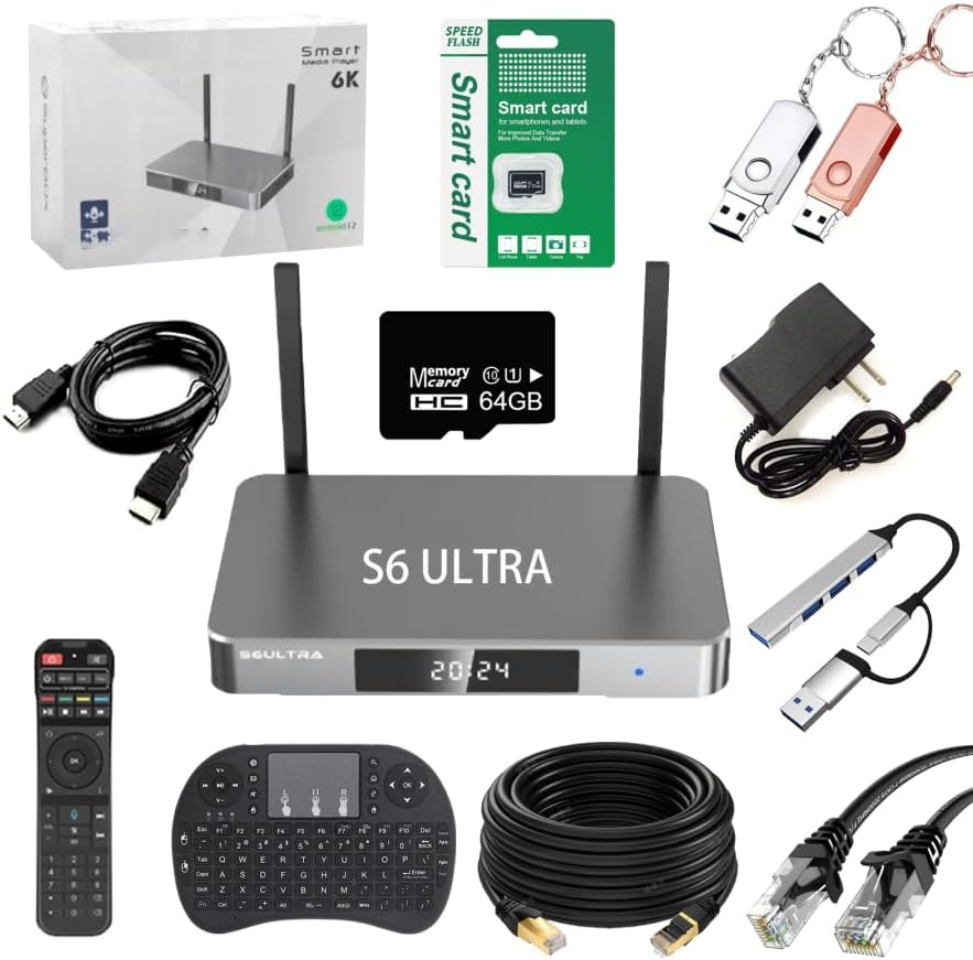 S6 Ultra 2025 Fully Loaded Pro with USB and Full Keyboard Remote