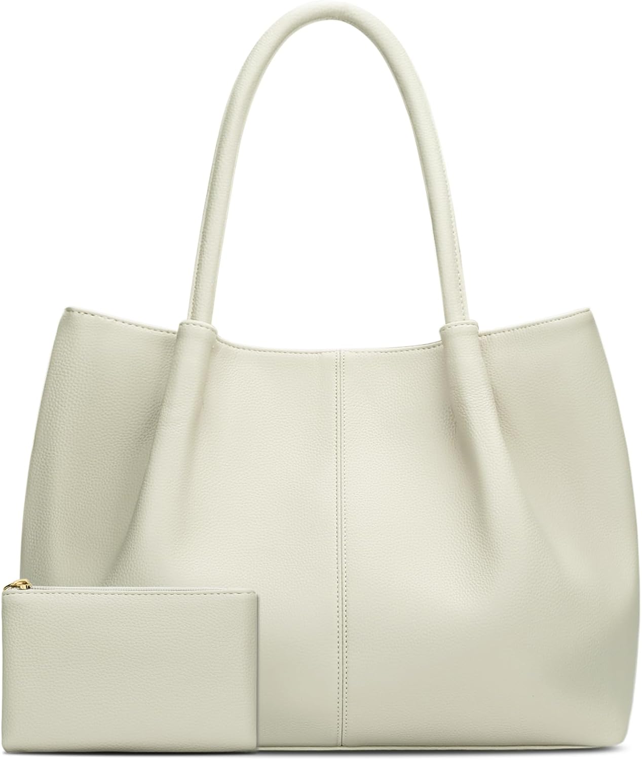 KKXIU Vegan Leather Tote Bag for Women - Large Capacity Purse