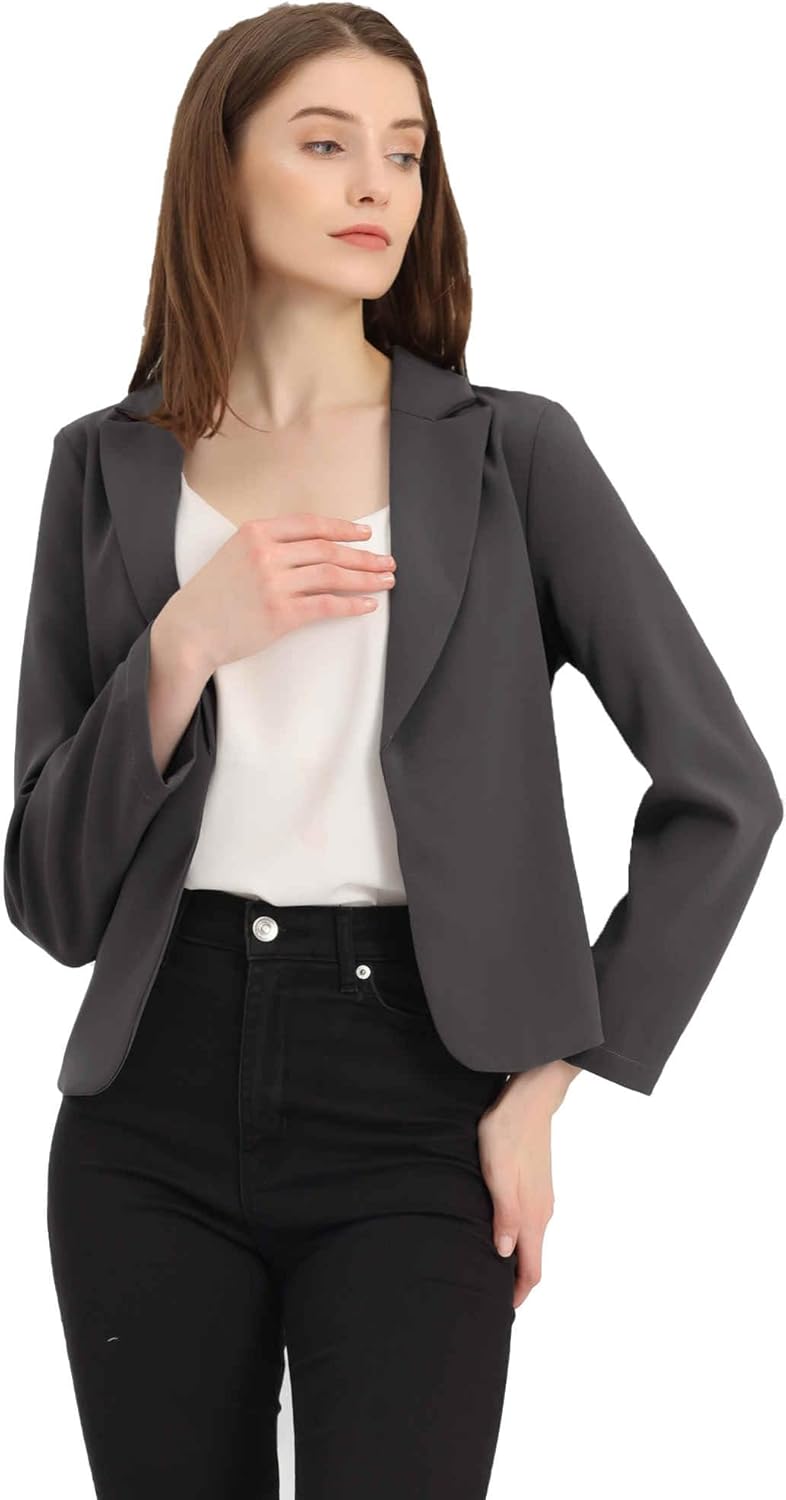 Allegra K Women's Open Front Blazer for Office and Casual Wear