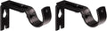 Set of 2 Dark Bronze Curtain Rod Hooks