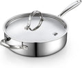 Multi-Ply Clad Stainless Steel Saute Pan 10.5 in - Even Heat