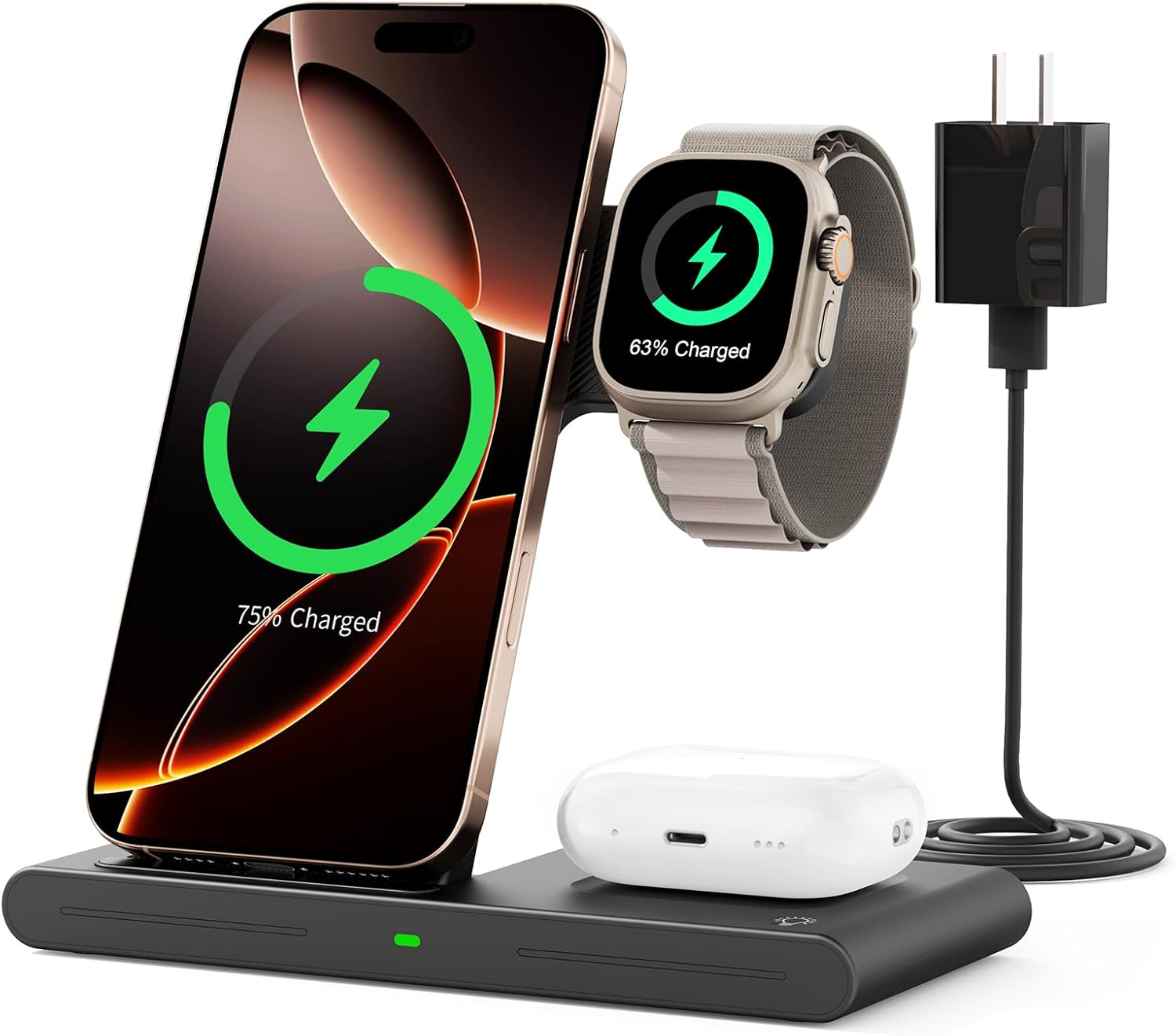Fast 3-in-1 iPhone Wireless Charger by RYND