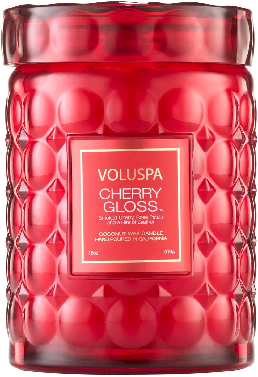 Voluspa Cherry Gloss Large Jar Candle for Home Fragrance Lovers