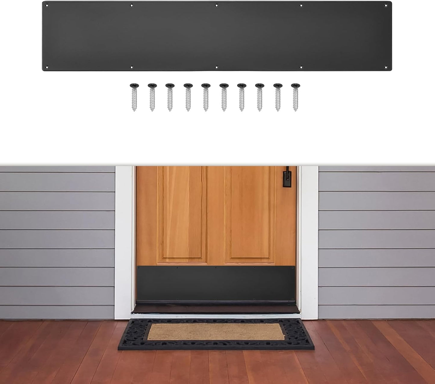 Durable 10 x 30 Inches Door Kick Plates for Door Protection