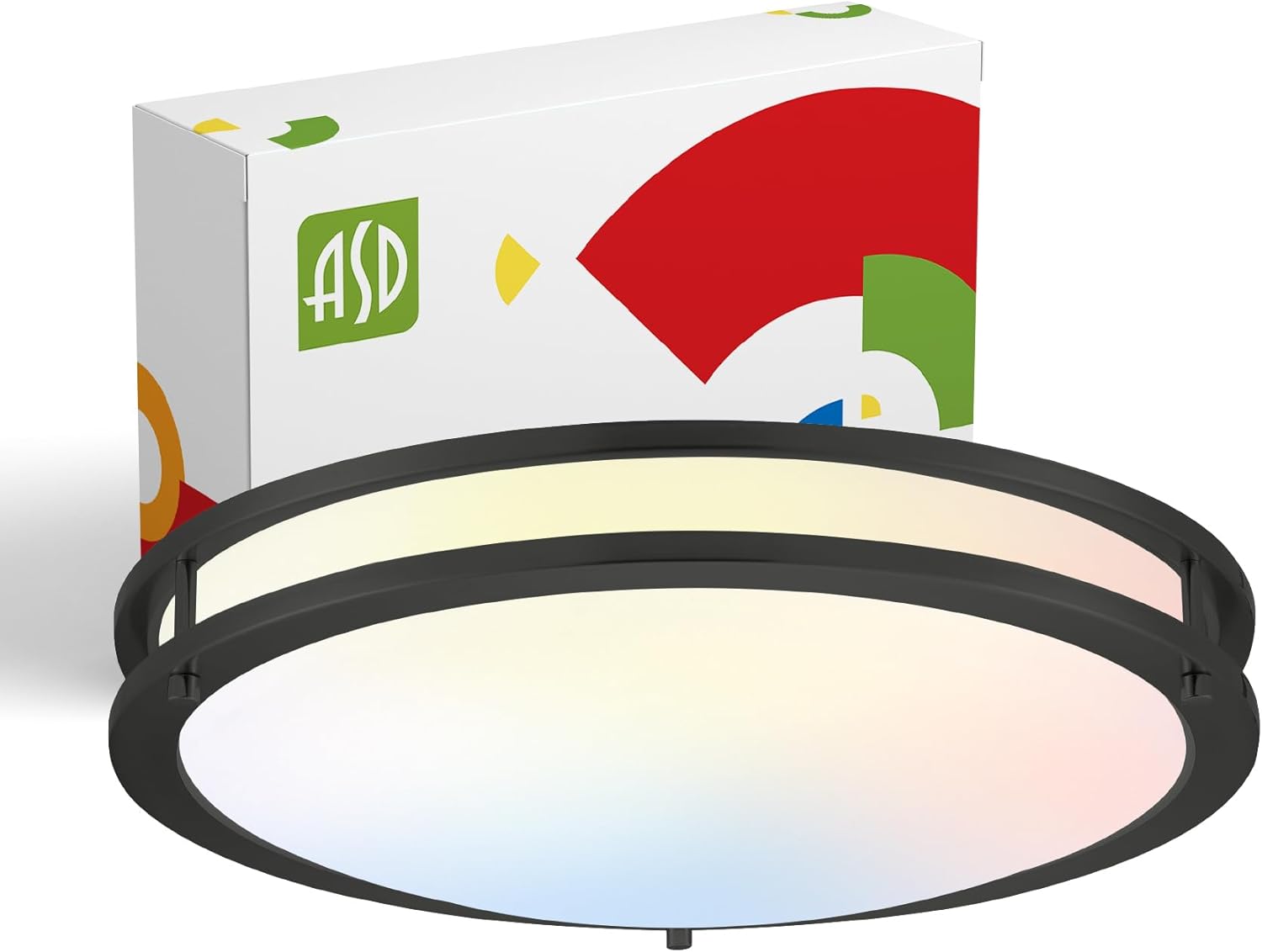 ASD LED 18 Inch Round Flush Mount Light Fixture for Home