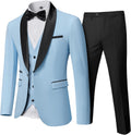 YND Men's 3 Piece Tuxedo Set with Bow Tie - Slim Fit Shawl Lapel It's
