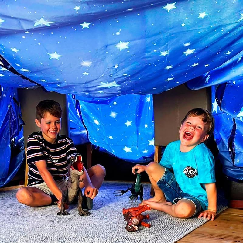 Molcey Blanket Fort Building Kit - Ultimate Indoor Outdoor Fun