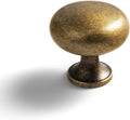 Goo-Ki Vintage Retro Antique Brass Cabinet Knob - 6 Pack