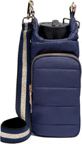 HydroBag Quilted Puffer Water Bottle Holder - Hands-Free Crossbody