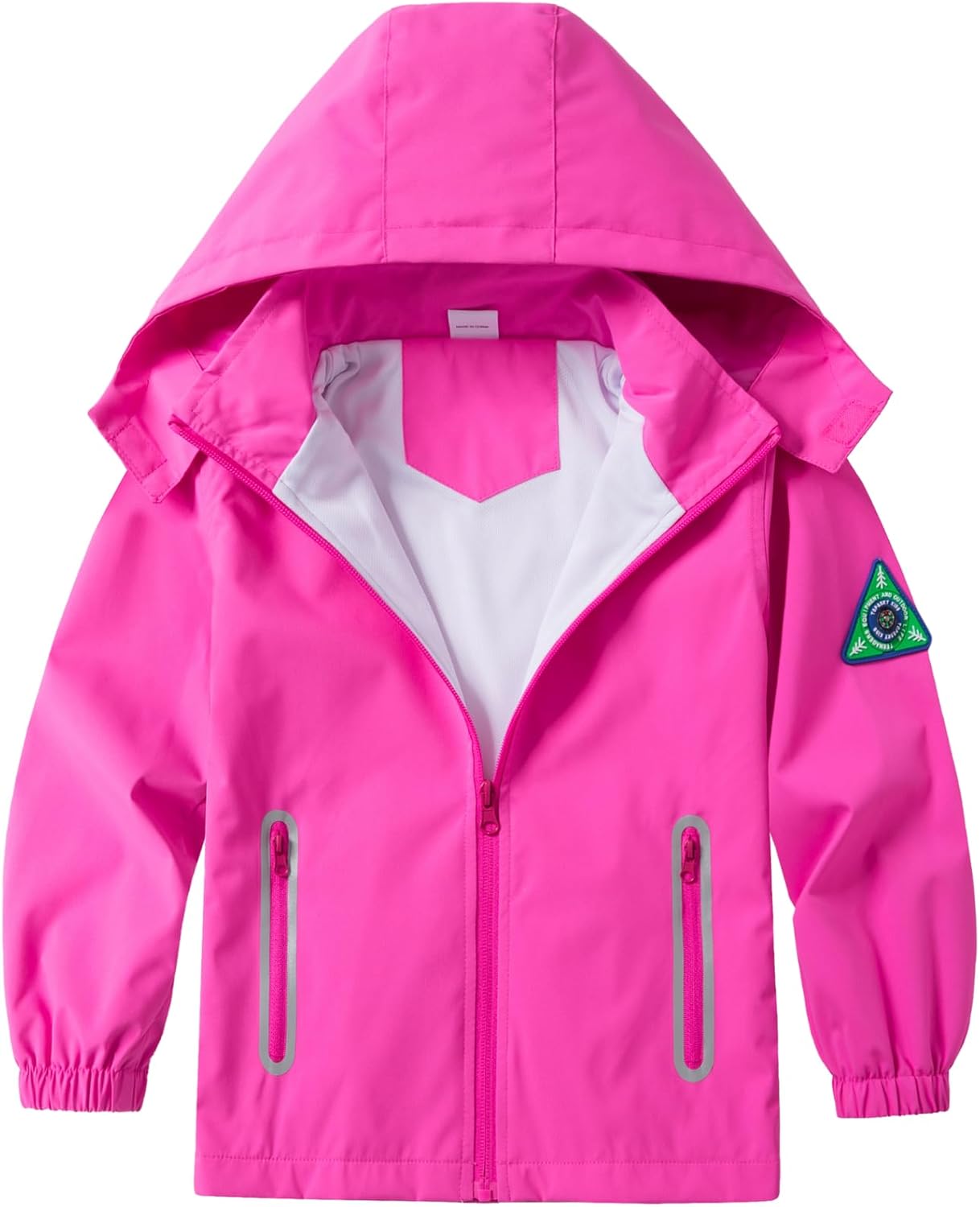 Boys Rain Jacket with Detachable Hood for Active Kids