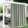 RYB HOME Extra Wide Outdoor Curtains W 100 x L 90 - UV Blackout Sea