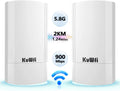 KuWFi 5.8G Point to Point Outdoor WiFi Bridge for 2KM Range