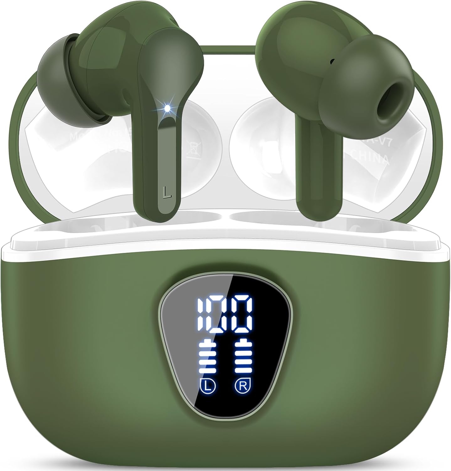 Wireless Earbuds with Bluetooth 5.4 and Noise Cancelling Mic