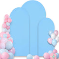 Wedding Arch Backdrop Cover Blue Spandex Set of 3 - Fitted Stretch